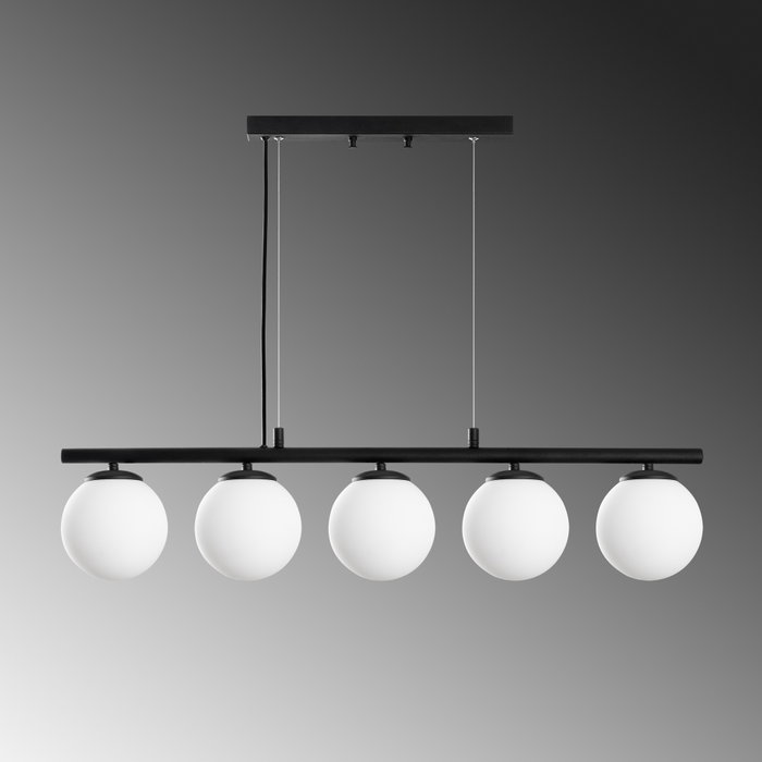 Opviq Dual - 13763 Lámpara de araña negra con altura ajustable